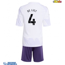 Manchester United Matthijs de Ligt #4 Replica Away Minikit 2025-26 Short Sleeve (+ pants)
